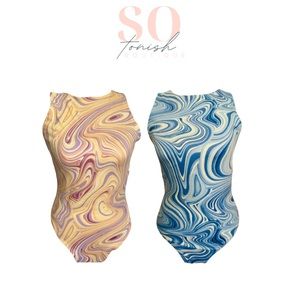 Printed sleeveless Bodysuit